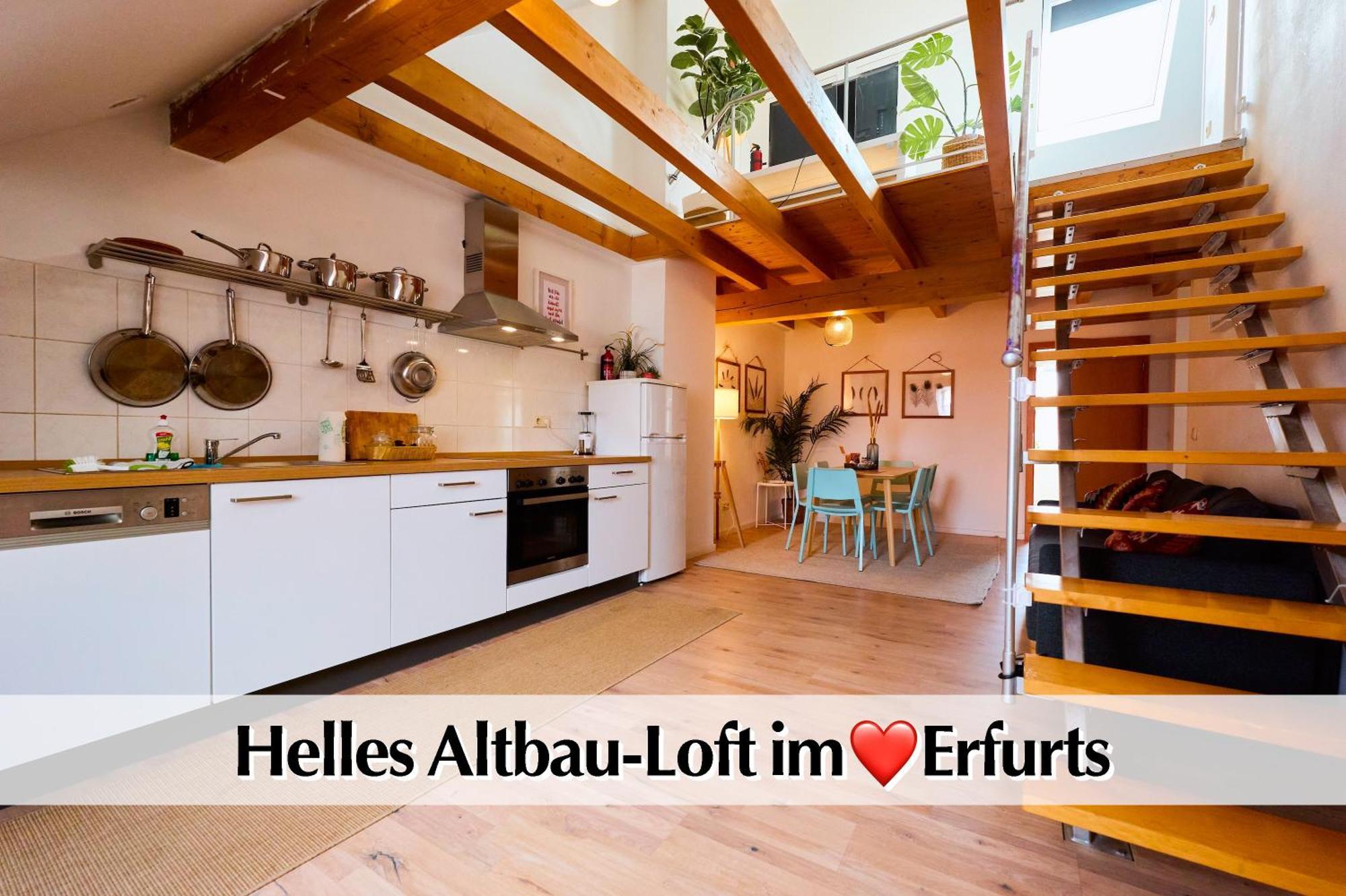 Helle 72Qm Maisonette Wohnung Im Herzen Erfurts Mit Kingsize Bett, Smart-Tv, Etc エクステリア 写真